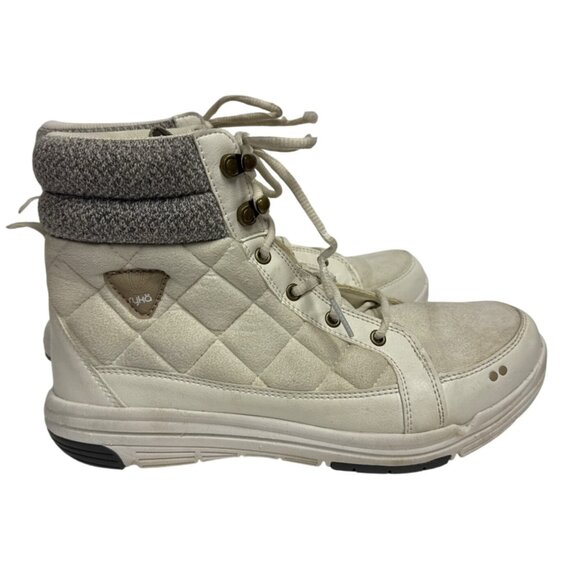 Ryka Aurora Women's Boots Ankle White Lightweight Quilted Size 9 - Picture 1 of 9